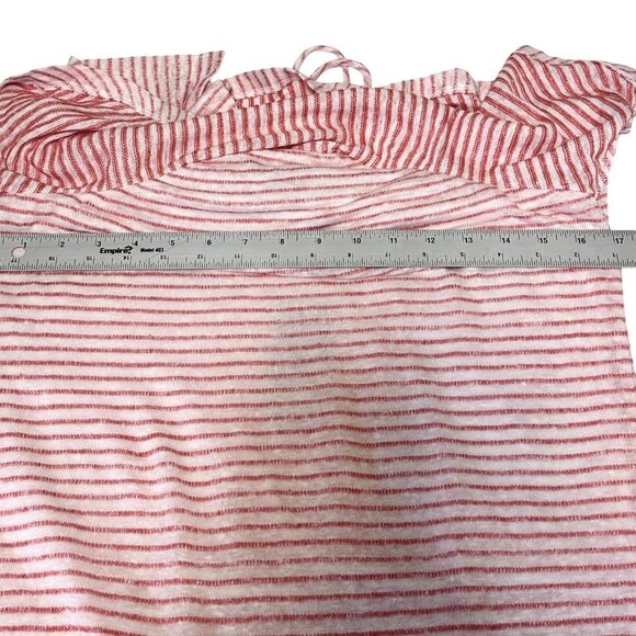 Splendid Striped Halter Pink Linen Blend Mini Popover Dress Sz M Sleeveless NWT - Picture 10 of 11